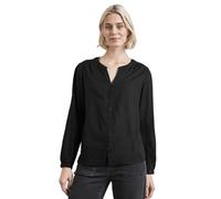 Street One A345204 Buttoned Tunic Blouse w Lace Insert Uni, Nero, 48 Donna
