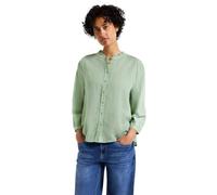 Street One A345404 Camicia Misto Lino con Volant, Verde Giada Morbida, 44 Donna