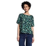 Street One A345527 Camicia con Stampa, Verde Cacciatore, 44 Donna