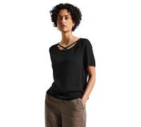 Street One A345730 Blusa con Dettaglio a Nastro, Nero, 40 Donna