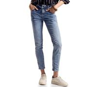 Street One A377775, A377775 Jeans Slim Fit Donna, Light Blue Random Wash, 26W / 28L