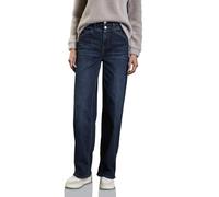 Street One A378543 Jeans a Gamba Larga, Dark Blue Soft Wash, 31W x 32L Donna