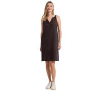 Street One Abito in Lino Tinta Unita Espresso Brown 46
