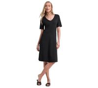 Street One Abito Lungo al Ginocchio in Jersey con Maniche Corte Nero 38