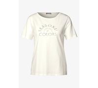 Street One A323170 Maglietta con Wording, Bianco Sporco, 48 Donna
