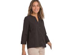 Street One Camicetta a Maniche a 3/4 con Scollo Split Black Coffee 44