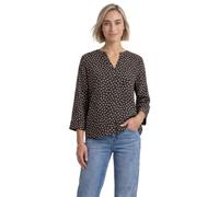 Street One Camicetta a Maniche a 3/4 con Scollo Split e Stampa Black Coffee 44