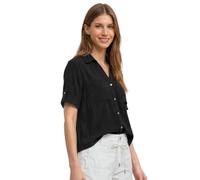 Street One Camicia a Maniche Corte con Dettagli Turnover Black 44