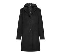 Street One - Cappotto con colletto a revers e inserto con cappuccio - - Coats - Donna - Nero - 3XS