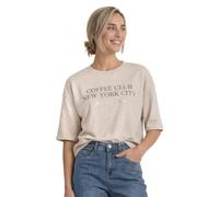 Street One Felpa da Donna a Maniche Corte con Scritta 3017919, Clay Sand Mel., 46