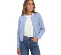 Street One Giacca da Donna a Maniche Lunghe, Effetto Seta, con Cerniera, 3231535, Confezione da 1 Pezzo, Blu Whispery, 48