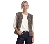 Street One Gilet Orsacchiotto con Cerniera e Stampa Seta Marrone 38