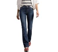 Street One Jeans a Vita Alta, Taglio Bootcut, Slim Fit, Blu Scuro Slavato, 30