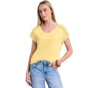 Street One Maglia con Scollo a V e Dettagli Crochet Soft Yellow 34