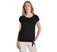 Street One Maglietta da Donna con Dettagli Nodi, Nero, 48