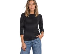Street One Maglietta da donna con maniche a 3/4 con scollo a barca e righe | indaco notte 42