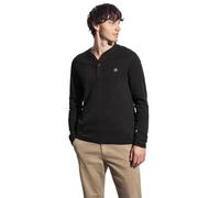 Street One Men 3226986 Morbida Maglietta Henley Slub, Basic Black, XXL Uomo