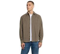 Street One Men 3300582 Morbida Camicia a Coste, Marrone Moka, L Uomo