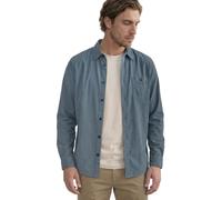 Street One Men Camicia a Maniche Lunghe in Velluto a Coste, Tinta Unita, Blu Vintage, XL