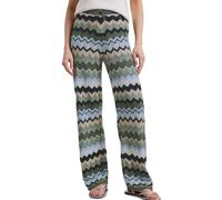 Street One Pantaloni con Motivo a Zig-Zag Deep Bound Green 36