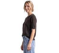 Street One Pullover da Donna a Maniche Corte con Dettagli a Contrasto 3017792, caffè Nero Mel., 48