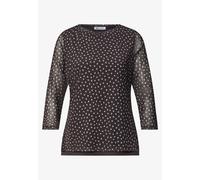 Street One Shirt Mesh Printed Marrone - Taglia 38 Abbigliamento Donna