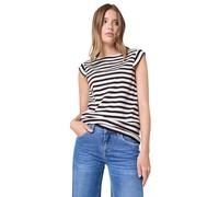 Street One Studio 3227346 Top in Jersey a Righe, Fudge Red, 42 Donna