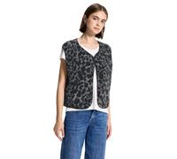 Street One Studio 3227550 Gilet Teddy con Motivo Leopardato, Industrial Grey, 44 Donna