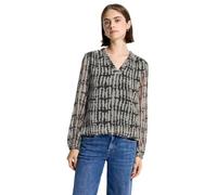 Street One Studio 3411996 Tunica in Chiffon con Scollo a V, Nero, 46 Donna