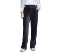 Street One Studio Straight Leg - Pantaloni in Velluto a Coste Ink Blue Night 44