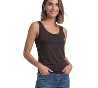 Street One Top da donna con scollo rotondo e bordo in pizzo | Caffè nero 42