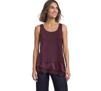 Street One Top da donna con scollo rotondo e pizzo decorativo | Rustico rosso 42