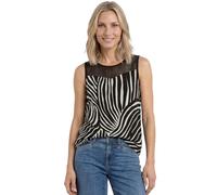 Street One Tup con Scollo Rotondo e Inserto in Rete Nero 36