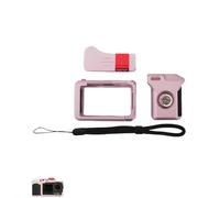 Street Photography Xplorer - Kit impugnatura per DJI Action 5 Pro/4/3, gabbia per fotocamera con slitta fredda e pulsante di otturatore, maniglia con interfaccia a vite da 1/4 per vlogging e riprese