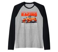 Street Racing JDM Legend Skyline Car Drift Giappone Style Maglia con Maniche Raglan