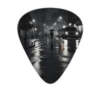 Street Scene Night, plettri per chitarra di dimensioni sottili, medie e spesse, set da 12 pezzi, adatti per chitarra elettrica e vari strumenti