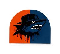 Street Style Shark Rosso Blu Acrilico cena portatovaglioli per Picnic Bar Rustico autoportante portasciugamani di carta controsoffitto decorazione domestica per picnic Bar Rustico 1Pack