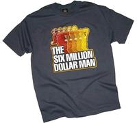 Street T-Shirt NBC Run Fast - The Six Million Dollar Man AdultBlack Black XXL