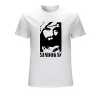 Street T-Shirt SandokanMen Kabir Bedi SV Reeves Azione Italiana Pirata South Seas Retro Black 3XL