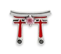 Streetculture Charm in argento 925 Torii Gate Bauwerk Architettura - Porta del tempio giapponese simbolo di spiritualità e protezione - per nastro da collezione, collana - ciondolo