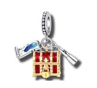Streetculture Ciondolo a forma di scrigno del tesoro dei pirati, in argento Sterling 925 con smalto, collezione avventura ed esploratore, bracciale per gioielli, B/H/T ca. 11 x 25 x 9 mm / Max.Band