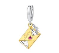 Streetculture Fede in te stesso - Lettera con busta - Promemoria forza volontà di resistenza vincitore - Believe in yourself - Braccialetto con ciondolo in argento 925, BHT ca.: 13 x 28 x 3 mm