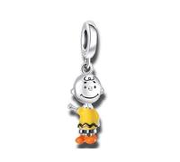 Streetculture Personaggio Snoopy Beagle Peanuts Charlie Charly Brown - Bracciale con ciondolo in argento Sterling 925, B/H/T ca 8 x 25 x 7 mm / Max.Bandbreite 5 mm, Argento sterling, Nessuna pietra