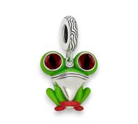 Streetculture Rana con occhi grandi, fortuna, prosperità, speranza, con scatola, panno per lucidare e sacchetto di velluto