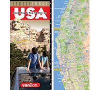 StreetSmart« USA Map Top 40 Drives: Eco plastic coated, planning & travel map of the USA w/all federal, state hwys, attractions & Top 40 Drives (English and Spanish Edition)