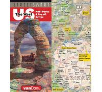 Streetsmart USA Western Interstate Road Map: National Parks and Top 40 Drives