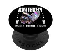 Streetwear farfalla di cristallo PopSockets PopGrip Adesivo