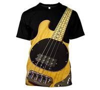 Streetwear Homme Pullover Camicie Abbigliamento 3D Print Guitar Harajuku Anime T Shirt Summer Fashion Casual Top Manica Corta Style 13 XXXL