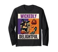 Strega Affascinante malvagia Deliziosa Halloween Maglia a Manica