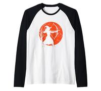 Strega Arciere sotto Luna Maglia con Maniche Raglan